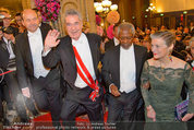 Opernball 2014 - Feststiege - Staatsoper - Do 27.02.2014 - Dominique MEYER, Heinz FISCHER, Kofi ANNAN161