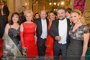 Opernball 2014 - Feststiege - Staatsoper - Do 27.02.2014 - Daniela FALLY, Ramon VARGAS, Dominique MEYER, Ildiko RAIMONDI73