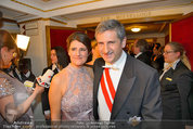 Opernball 2014 - das Fest - Staatsoper - Do 27.02.2014 - Michael SPINDELEGGER mit Ehefrau Margit121