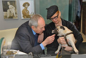 LisaFilm Fasching - FilmCafe - Di 04.03.2014 - Christiane HRBIGER mit Hund Loriot, Otto SCHENK3