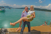 Beachvolleyball VIPs - Centrecourt Klagenfurt - Sa 02.08.2014 - Richard LUGNER mit Spatzi Crazy Cathy SCHMITZ39