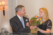 20 Jahre Dentalklinik Sievering - Hotel Bristol - Fr 07.11.2014 - Ernst WEINMANN mit Ehefrau Jeanne30