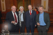 Europa in Wien - Belvedere - Do 19.02.2015 - Herbert LACKNER, Andreas KOHL mit Ehefrau, Oscar BRONNER175