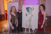 Dancer against Cancer - Hofburg - Sa 11.04.2015 - Amina DAGI mit ihrem Bild, Walter HACHLEITNER, Mirella ZAMUNER375