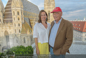 Peschev Kollektionspräsentation - Penthouse am Stephansplatz - Di 16.06.2015 - Niki LAUDA mit Ehefrau Birgit108