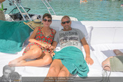 Beachvolleyball FR - Klagenfurt - Fr 31.07.2015 - Thomas MUSTER mit Ehefrau Caroline OFNER11