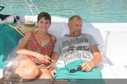 Beachvolleyball FR - Klagenfurt - Fr 31.07.2015 - Thomas MUSTER mit Ehefrau Caroline OFNER13