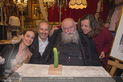 Hermann Nitsch Geburtstag - Marchfelderhof - Mi 14.03.2018 - Hermann NITSCH mit Ehefrau Rita, Elise und Erwin WURM59