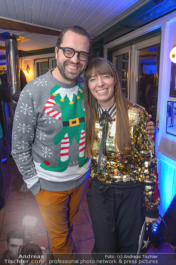 Grassmugg Weihnachtsfeier - Purzel´s, Wien - Di 18.12.2018 - Gerald FLEISCHHACKER mit Freundin Tina HOLZER18
