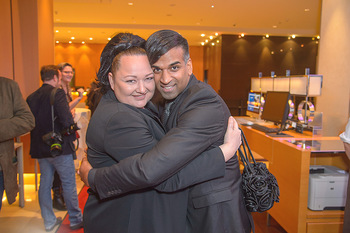 Jeanine Schiller Neujahrscocktail - Hilton am Stadtpark - Di 08.01.2019 - Tini KAINRATH, Ramesh NAIR36