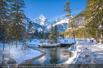 Österreich in Farben - Oberösterreich - Do 17.01.2019 - Schiederweiher im Winter, Schneebedeckt, blauer Himmel, Idylle, 1