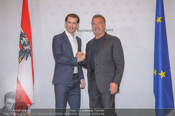 Schwarzenegger trifft Kurz - Bundeskanzleramt - Di 29.01.2019 - Arnold SCHWARZENEGGER, Sebastian KURZ1