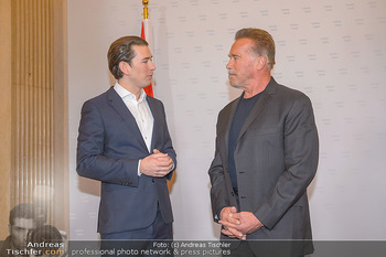 Schwarzenegger trifft Kurz - Bundeskanzleramt - Di 29.01.2019 - Arnold SCHWARZENEGGER, Sebastian KURZ43