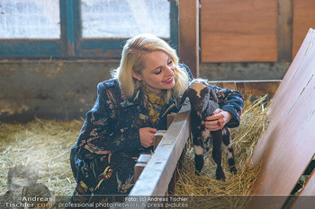 Fotoshooting Silvia Schneider - Div. Locations Österreich - Mo 25.02.2019 - Silvia SCHNEIDER mit neugeborenem Lamm, junges Schaf71