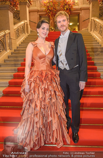 Opernball 2019 - Feststiege - Wiener Staatsoper - Do 28.02.2019 - Lena HOSCHEK, Thomas KIRCHGRABNER18