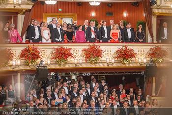 Opernball 2019 - Das Fest - Wiener Staatsoper - Do 28.02.2019 - Regierungsloge, Mittelloge, STRACHE, VAN DER BELLEN, OBAMA, SOBO23