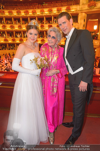 Opernball 2019 - Das Fest - Wiener Staatsoper - Do 28.02.2019 - Anna MIKL, Lotte TOBISCH, Sebastian KURZ142