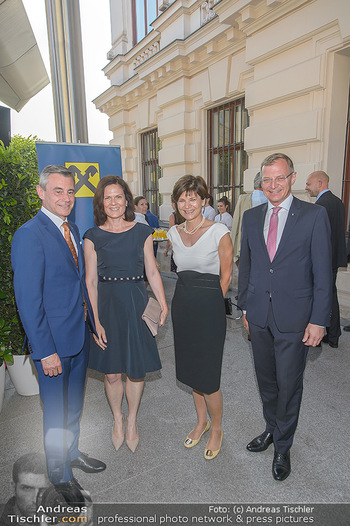 Sommerfest der RLB Oberösterreich - Albertina, Wien - Di 25.06.2019 - Heinrich SCHALLER, Michaela KEPLINGER-MITTERLEHNER, Thomas und B3