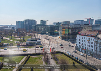 Corona Feature und Frühling - Wien und Wachau - Di 24.03.2020 - Leere Straßen, Margaretengürtel Wien Luftbild Drohnenfotos wä17