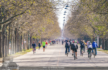 Corona Feature - Wien, NÖ - So 05.04.2020 - Großer Andrang Spaziergänger Jogger Läufer Radfahrer Coronavi30