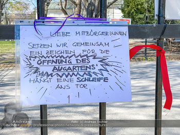 Corona Feature - Wien, NÖ - So 05.04.2020 - Augarten Wien geschlossen gesperrte Bundesgarten Bundesgärten C91