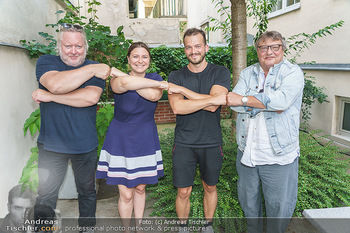 Interviewtermin Seberg und Prokopetz - Agentur Sobieszek, Wien - Mi 29.07.2020 - Gregor SEBERG, Jan FRANKL, Joesi PROKOPETZ, Julia SOBIESZEK2
