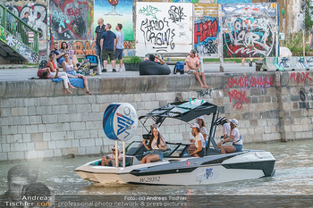 Velo Promotionfahrt - Donaukanal - Sa 08.08.2020 - Promotion für Velo mit Boot am Wiener Donaukanal entlang der Ga6