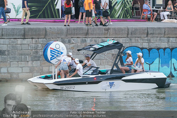 Velo Promotionfahrt - Donaukanal - Sa 08.08.2020 - Promotion für Velo mit Boot am Wiener Donaukanal entlang der Ga20