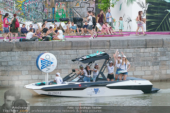 Velo Promotionfahrt - Donaukanal - Sa 08.08.2020 - Promotion für Velo mit Boot am Wiener Donaukanal entlang der Ga21