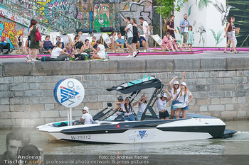 Velo Promotionfahrt - Donaukanal - Sa 08.08.2020 - Promotion für Velo mit Boot am Wiener Donaukanal entlang der Ga22