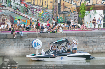 Velo Promotionfahrt - Donaukanal - Sa 08.08.2020 - Promotion für Velo mit Boot am Wiener Donaukanal entlang der Ga23