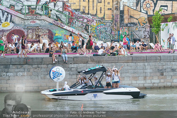Velo Promotionfahrt - Donaukanal - Sa 08.08.2020 - Promotion für Velo mit Boot am Wiener Donaukanal entlang der Ga24