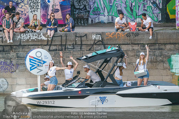 Velo Promotionfahrt - Donaukanal - Sa 08.08.2020 - Promotion für Velo mit Boot am Wiener Donaukanal entlang der Ga27