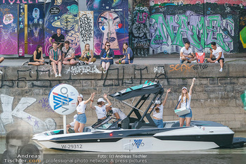 Velo Promotionfahrt - Donaukanal - Sa 08.08.2020 - Promotion für Velo mit Boot am Wiener Donaukanal entlang der Ga28