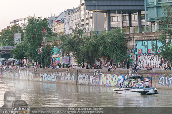 Velo Promotionfahrt - Donaukanal - Sa 08.08.2020 - Promotion für Velo mit Boot am Wiener Donaukanal entlang der Ga33