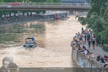 Velo Promotionfahrt - Donaukanal - Sa 08.08.2020 - Promotion für Velo mit Boot am Wiener Donaukanal entlang der Ga43