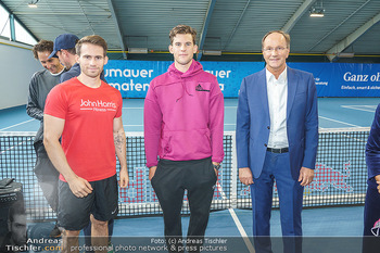 Dominic Thiem eröffnet ATC Akademie - Tennishalle Traiskirchen - Do 22.10.2020 - Dominic THIEM, Ernst MINAR, Fabian KITZWEGER32