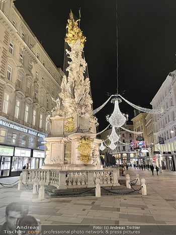 Wien bei Nacht Teil 1 - Wien - So 15.11.2020 - Christbaum Weihnachtsbaum vor Stephansdom menschenleer, Kirche8