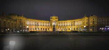 Wien bei Nacht Teil 1 - Wien - So 15.11.2020 - Hofburg Wien Heldenplatz bei Nacht15