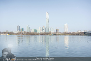 Spaziergang mit Daniela Fally - Entlang der Donau, Wien - Di 23.02.2021 - Vienna Skyline mit DC Tower, Baustelle, UNO City, Reichsbrücke,9