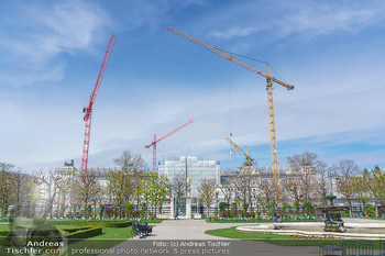 Lokalaugenschein Wien - Wien - Mo 12.04.2021 - Baustelle des neuen Parlaments mit Bau Kränen17