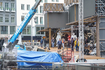 King & Potter Fototermin - Skybar, Wien - Do 27.05.2021 - Aufbau, Baustelle vor dem Austria for Life Konzert9