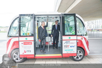 Selbstfahrender Autobus - Seestadt Aspern, Wien - Do 27.05.2021 - Selbstfahrender Bus in der Seestadt, Günter Steinbauer, Ministe15