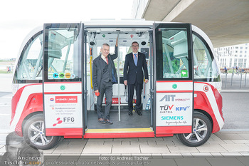 Selbstfahrender Autobus - Seestadt Aspern, Wien - Do 27.05.2021 - Selbstfahrender Bus in der Seestadt, Günter Steinbauer, Ministe16