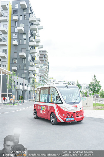 Selbstfahrender Autobus - Seestadt Aspern, Wien - Do 27.05.2021 - Selbstfahrender Bus in der Seestadt24