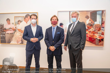 Sebastian Kurz Privatführung - Albertina, Wien - Mo 23.08.2021 - Trevor Dow TRAINA, Klaus Albrecht SCHRÖDER, Sebastian KURZ1
