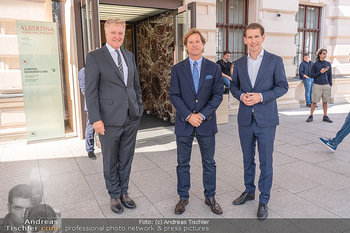 Sebastian Kurz Privatführung - Albertina, Wien - Mo 23.08.2021 - Trevor Dow TRAINA, Klaus Albrecht SCHRÖDER, Sebastian KURZ24