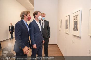 Sebastian Kurz Privatführung - Albertina, Wien - Mo 23.08.2021 - Trevor Dow TRAINA, Klaus Albrecht SCHRÖDER, Sebastian KURZ35