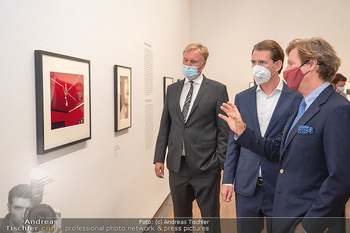 Sebastian Kurz Privatführung - Albertina, Wien - Mo 23.08.2021 - Trevor Dow TRAINA, Klaus Albrecht SCHRÖDER, Sebastian KURZ45