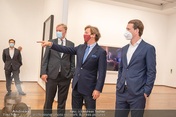 Sebastian Kurz Privatführung - Albertina, Wien - Mo 23.08.2021 - Trevor Dow TRAINA, Klaus Albrecht SCHRÖDER, Sebastian KURZ47